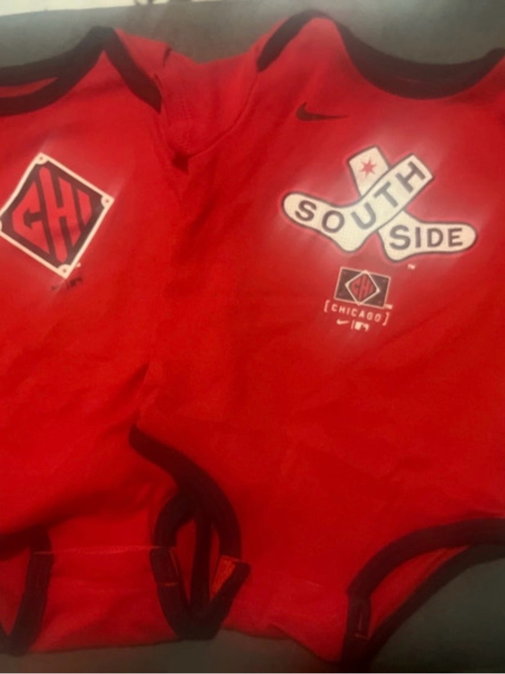 Nike Red 'South Side' Kids One-Piece 2 pk